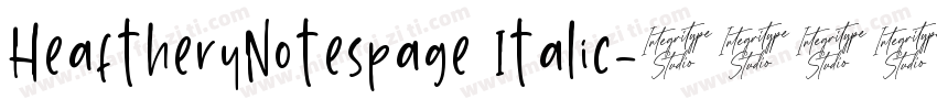 HeaftheryNotespage Italic字体转换